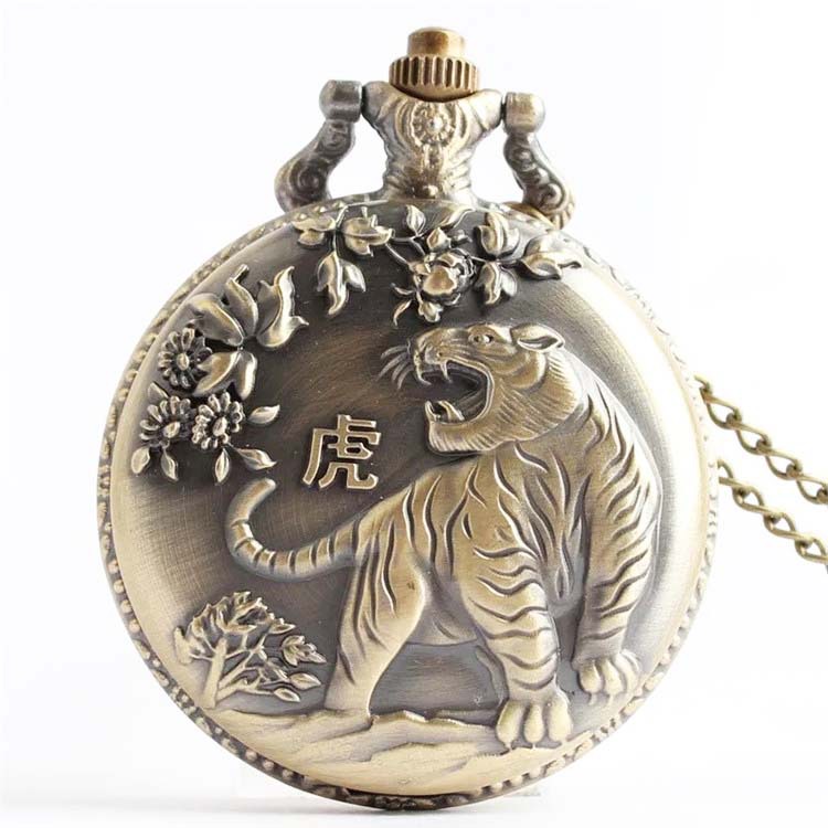 Bronze Chinese Zodiac Pocket Watches